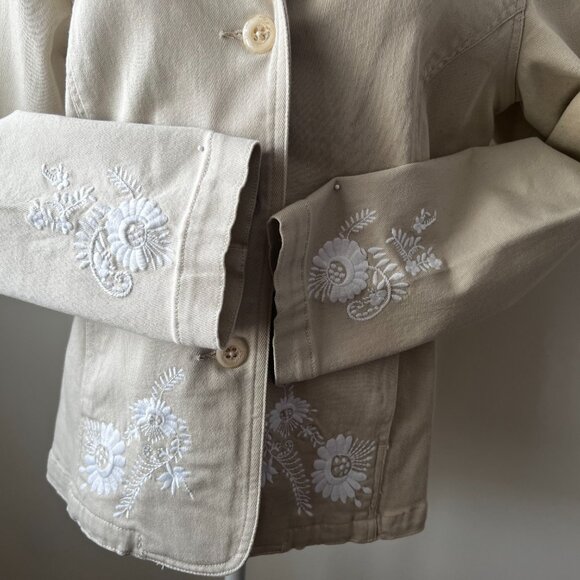 ✨Tabi Embroidered Jacket S | Ecru Cotton Chic | Fun, Edgy, Country Style… - Picture 8 of 16